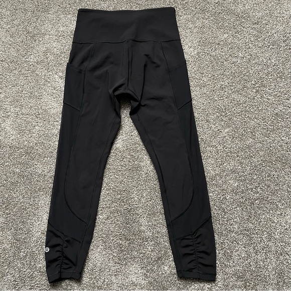 RARE Lululemon Seek The Heat Crop Sz 8 In Black - Picture 7 of 8